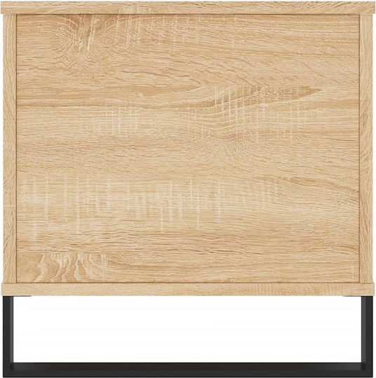 Rectangular Central Wooden Coffee Table with Lifting Mechanism Sonoma Oak W90xD44.5xH45cm