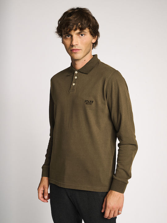 Staff Men's Long Sleeve Blouse Polo Khaki