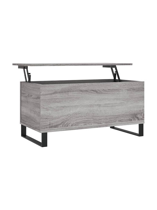 Rectangular Coffee Table Wooden with Butler Grey Sonoma L90xW44.5xH45cm.