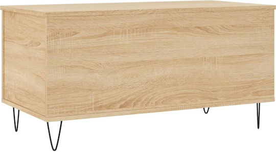 Sonoma Eiche Rechteckiges Zentral Kaffeetisch mit Hebemechanismus M90xL44.5xH45cm
