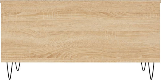 Sonoma Eiche Rechteckiges Zentral Kaffeetisch mit Hebemechanismus M90xL44.5xH45cm