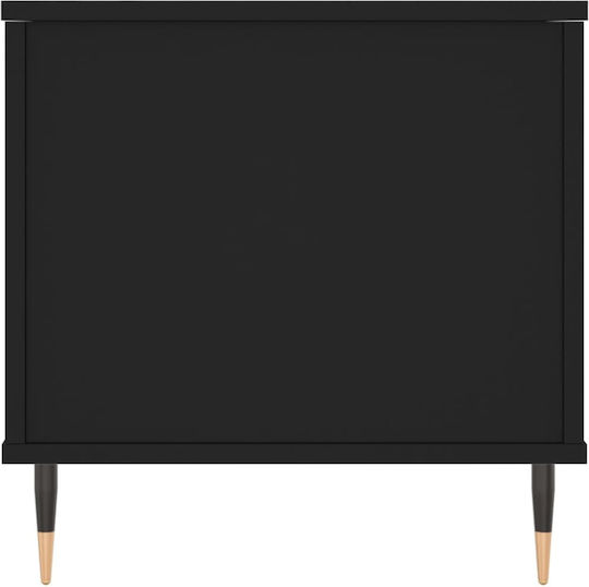 Rectangular Central Wooden Coffee Table with Lifting Mechanism Black M90xW44.5xH45cm