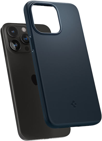 Spigen Thin Fit Back Cover Plastic 1.55mm ardezie metalică (iPhone 15 Pro)