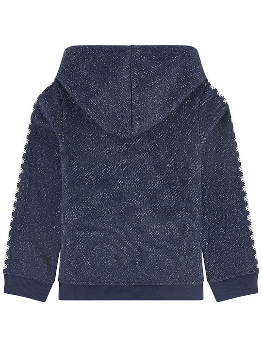 3 Pommes Kids Sweatshirt Cardigan with Hood Blue