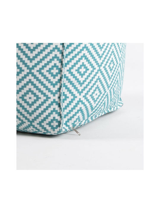 Bean Bag Stool Poof Zik Light Blue 45x45x45cm
