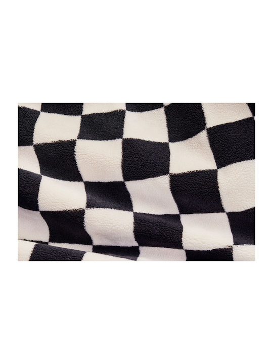 Πουφ Μαξιλάρα Original Slim Teddy Chess Black Ecru 155x120x155cm
