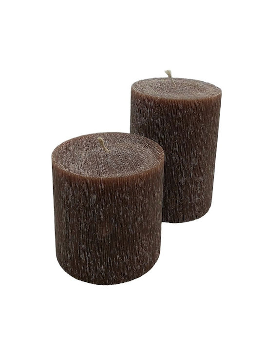 Singular Wax Scented Candle Jar Brown 1pcs