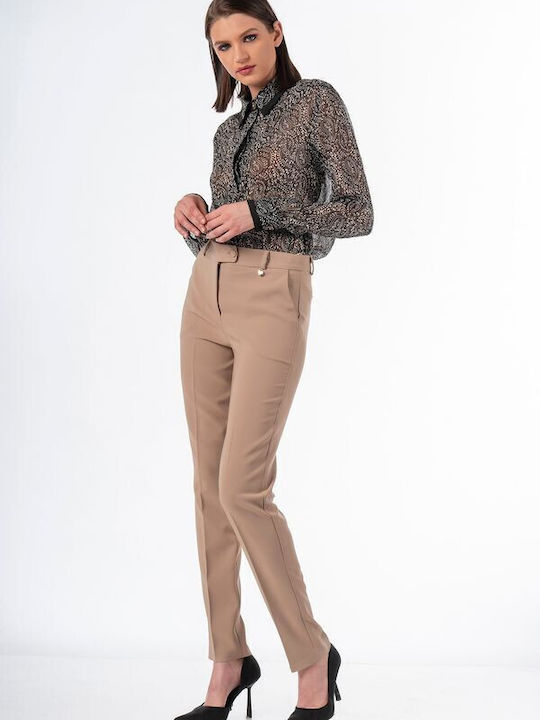 Bellino Femei Tesatura Pantaloni Beige