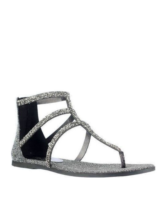 Flache Sandalen für Damen in Gray Farbe