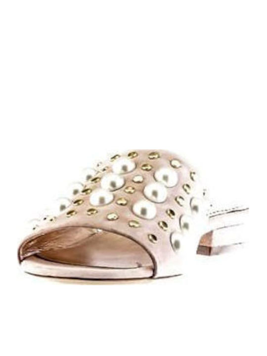 Sandale Casual Damă de Piele Roz 11-Nude
