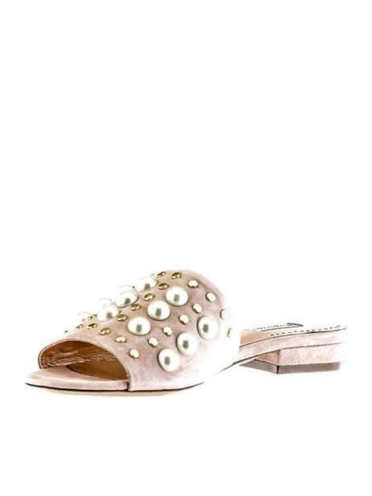 Sandale Casual Damă de Piele Roz 11-Nude