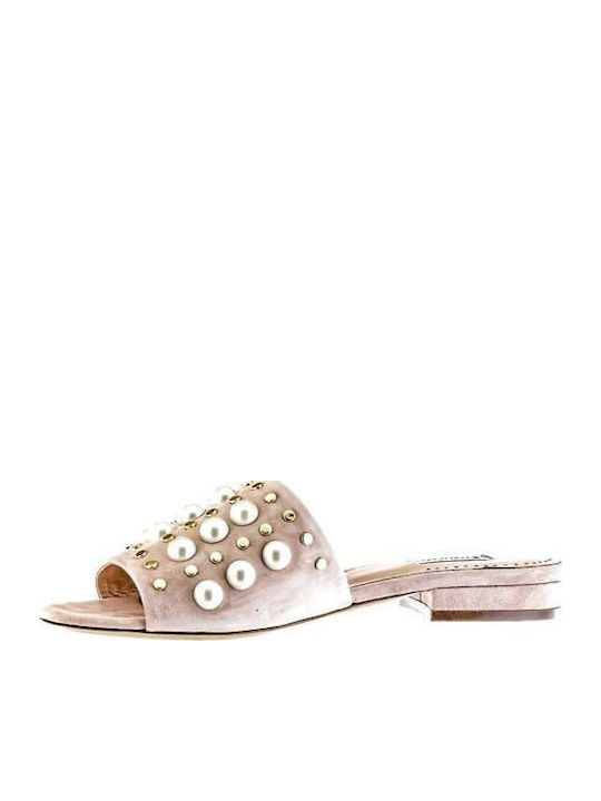 Sandale Casual Damă de Piele Roz 11-Nude