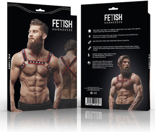 Fetish Submissive Ανδρικό Harness Μαύρο