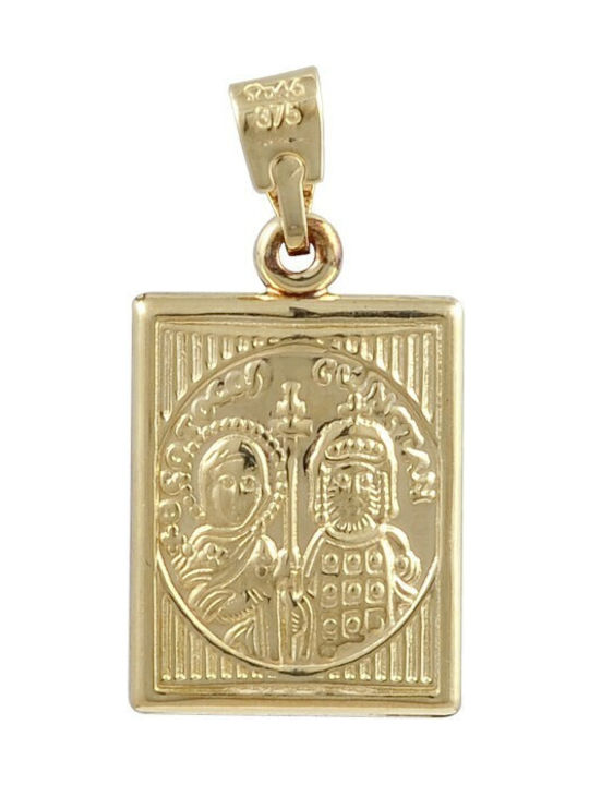 Necklace Constantine Amulet Zodiac Sign from Gold 9 K