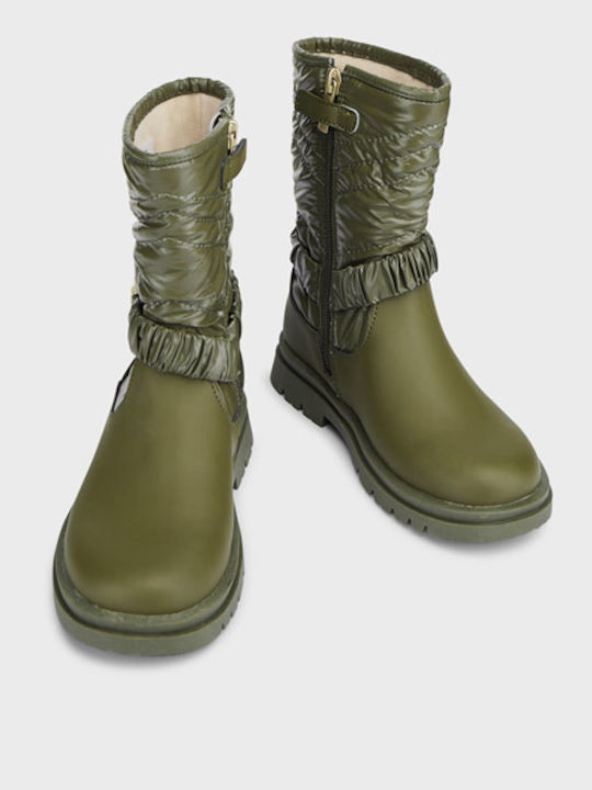 Mayoral Kids Boots with Zipper Green