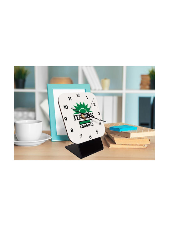 Koupakoupa Πασοκ Loading Tabletop Clock White KP_20423_CLOCK-DESK-SQUARE