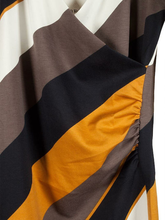 Mini Wickel Gestreiftes Damenkleid