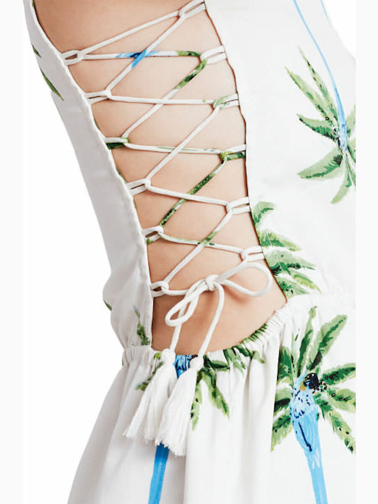 Summer Midi Dress for Wedding and Christening White