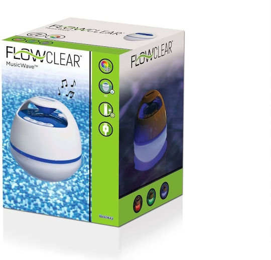 Bestway Αδιάβροχο Ηχείο Bluetooth 6W με Διάρκεια Μπαταρίας έως 6 ώρες Λευκό 93800