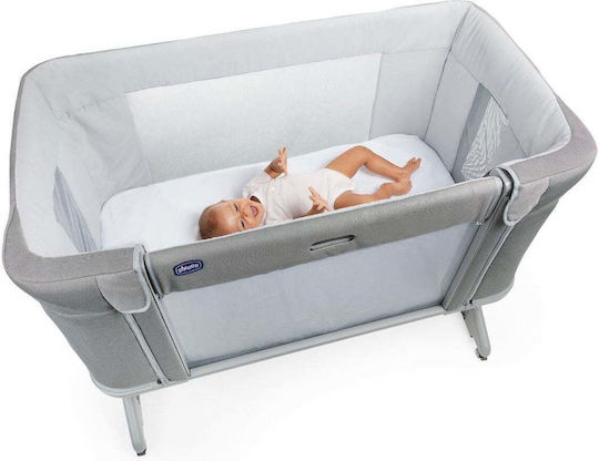 Chicco Wiege Next2Me Forever mit Matratze und Rädern Honey Beige