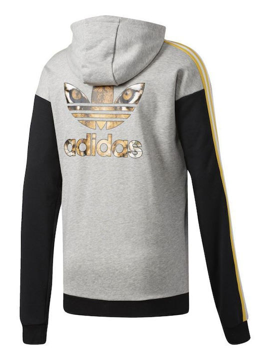 Long Women's Sweatshirt Hooded Multicolour