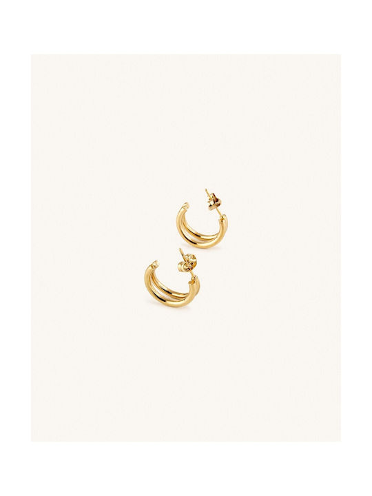 StanStefan Earrings Hoops made of Steel Gold Plated