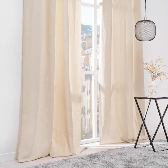 Perdea Cu Capse L-c Twily Bej 135x260cm