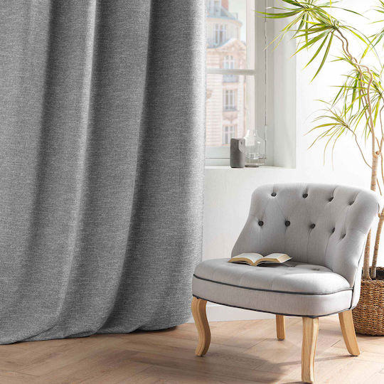 Douceur d'Intérieur Κουρτίνα με Τρουκς L-c Dusky Γκρι 140x240εκ.