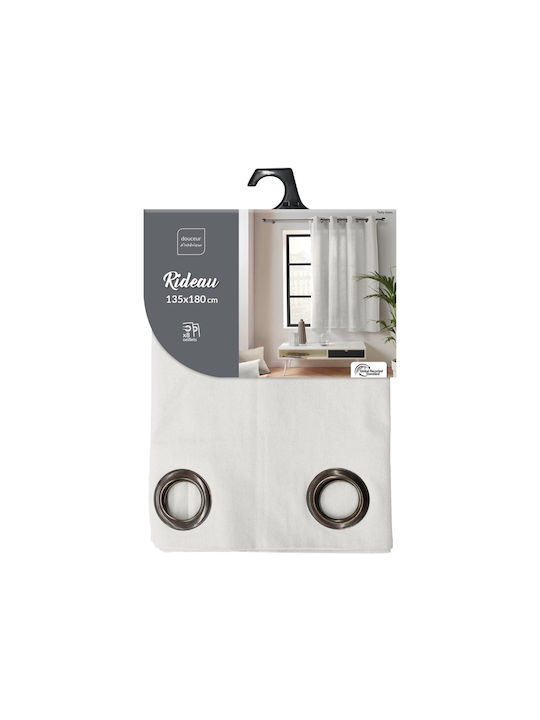 Window Curtain with Grommets L-c Twily White 135x180cm