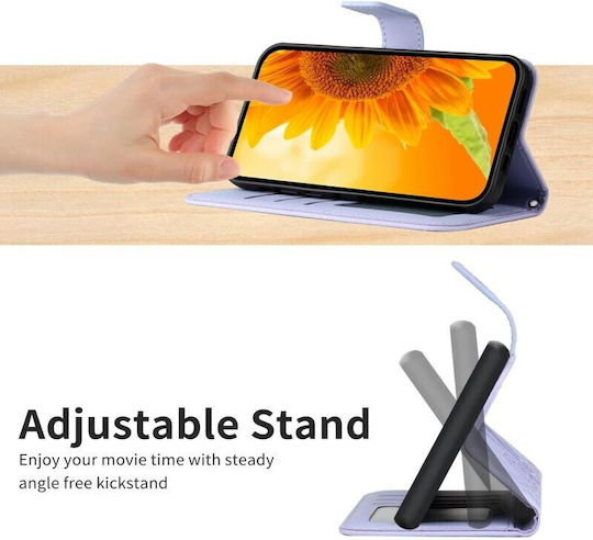 Sun Flower Brieftasche Lila (Motorola Edge 40 Neo)
