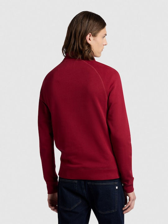 Farah Men's Sweatshirt Jacket Bordeaux