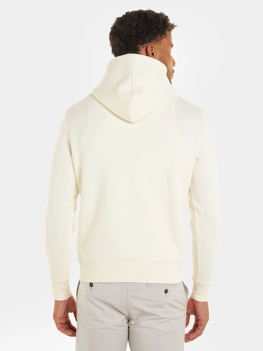 Calvin Klein Men's Hooded Sweatshirt Ecru (Color code: #FFFFE0)