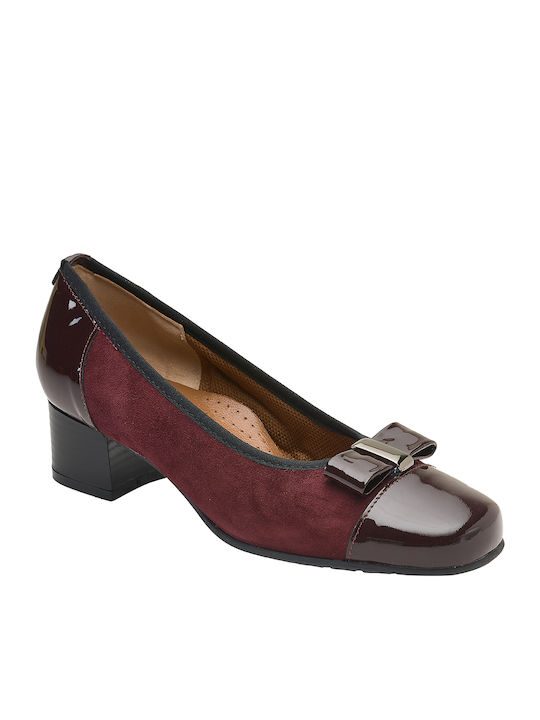 Pantofi cu toc Burgundy
