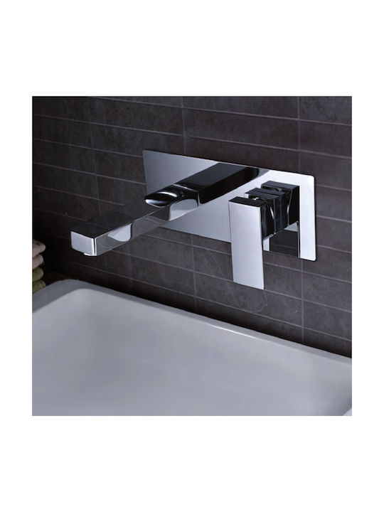 Excel Loretta Built-in Mixer & Spout Set for for Bathroom Sink Silver