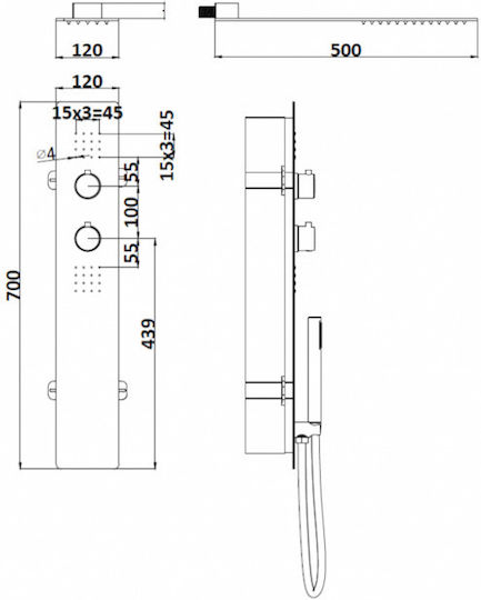 Sparke Oneral-13 Built-in Mixer & Shower Head Set for Shower 2 Exits White Sparke Oneral-13 Built-in Mixer & Shower Head Set for Shower 2 Exits White