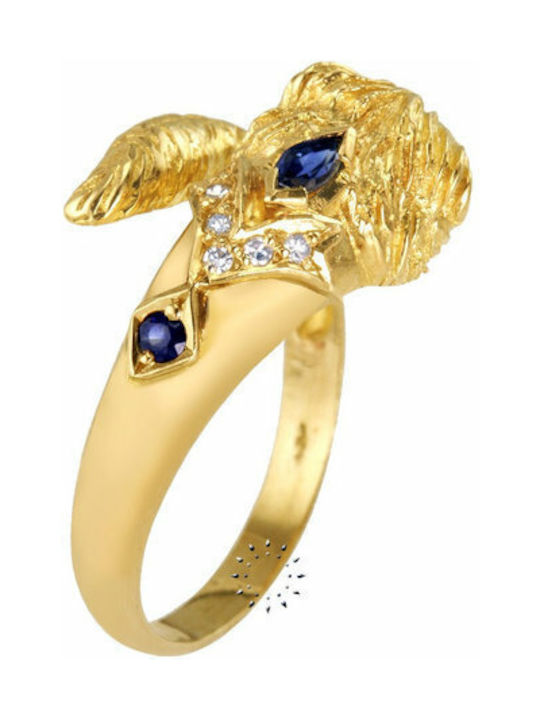 Savvidis Damen Ring mit Steinen aus Gold 18K