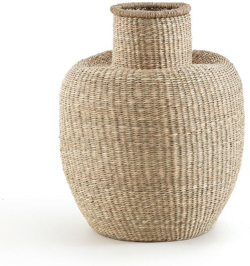 La Redoute Interieurs Βάζο Δαπέδου Ψάθινο Μπεζ Y53cm