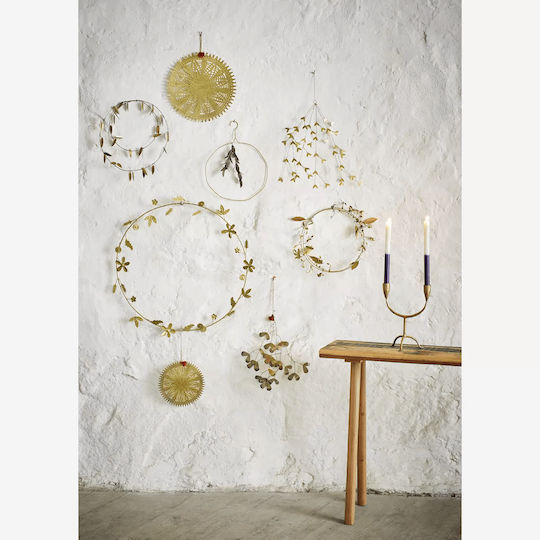 Madam Stoltz Christmas Metal Decorative Wreath 35cm
