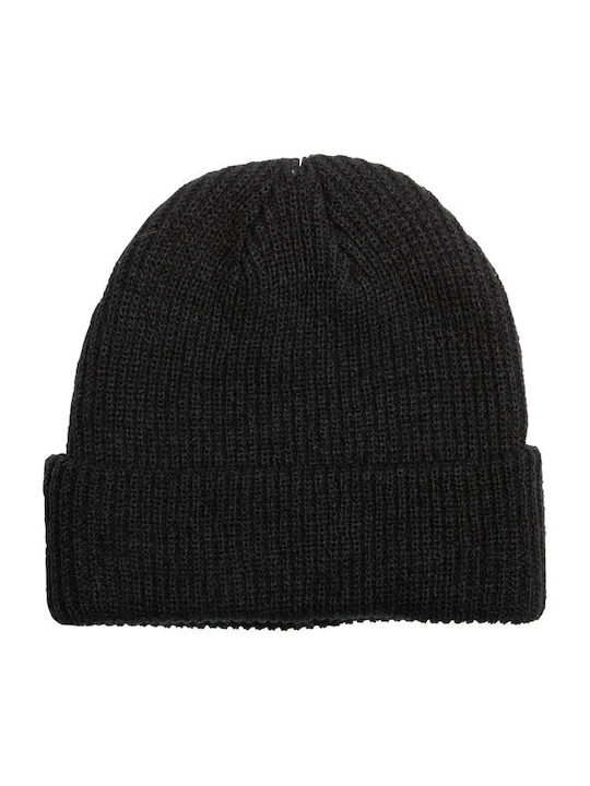 Beanie Unisex Σκούφος Πλεκτός σε Μαύρο χρώμα