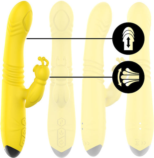 Intense Toky Rechargeable Vibrator Clitoral Vibrator 24cm Galben