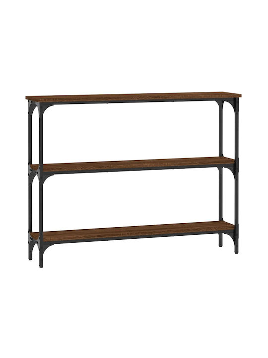 Console Table Wood & Metal Brown L100xW22.5xH75cm