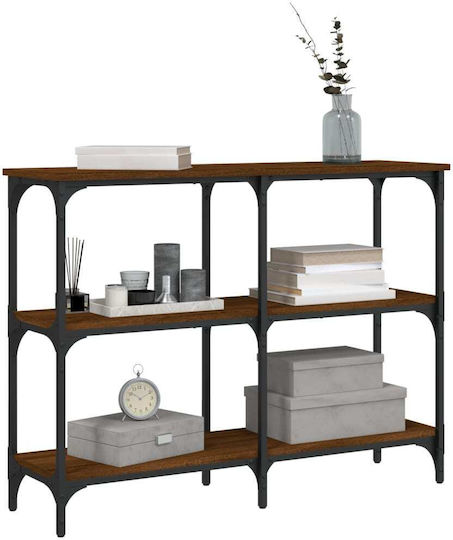 Console Table Wood & Metal Coffee L100xW29xH75cm
