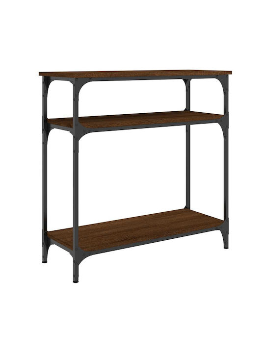 Console Table Wood & Metal Coffee L75xW29xH75cm