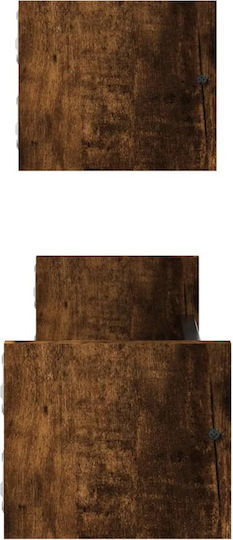 Wandregale Räuchereiche 2Stücke 60x16x14cm