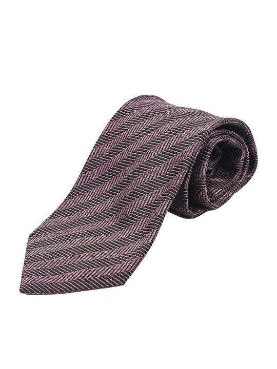 CC Collection Corneliani Silk Men's Tie Printed Purple