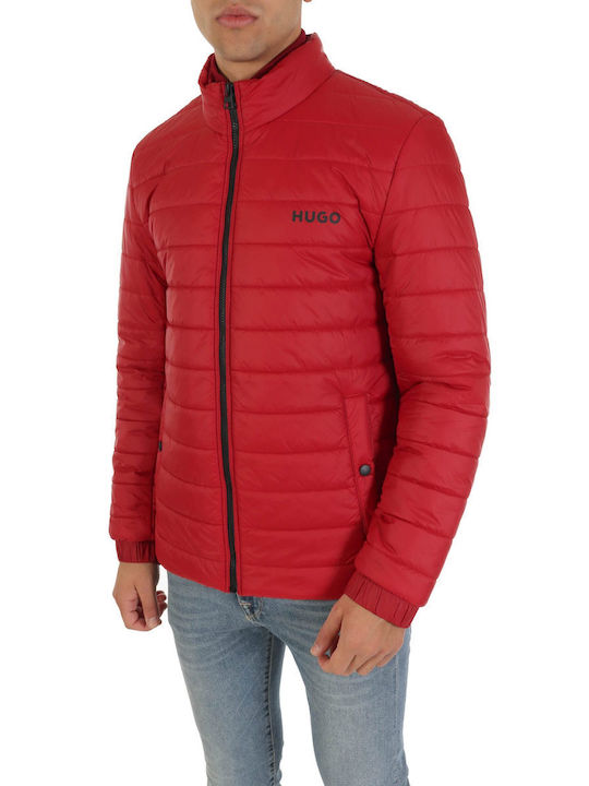 Hugo Boss Geacă pentru bărbați de iarnă Puffer red