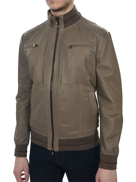 CC Collection Corneliani Herren Winter Jacke Lässig Γκρι-Καφέ