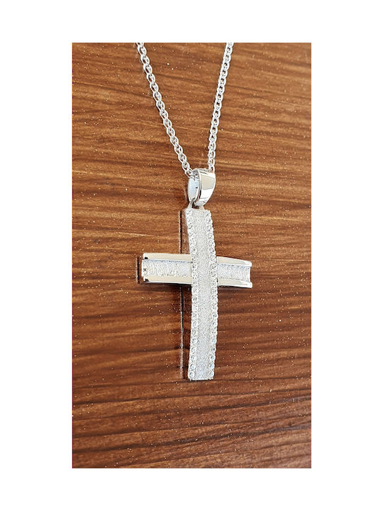 Papadopoulos Gold Women's White Gold Cross 14K