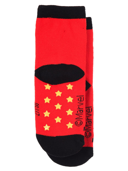 Superheroes Kids' Socks Non-Slip Red