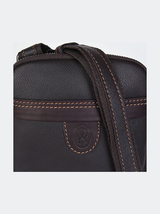 Leather Men's Shoulder / Crossbody Bag Brown
